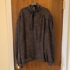 Vintage Tie Neck Blouse